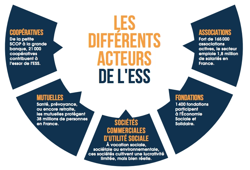 schéma des acteurs de l'ESS