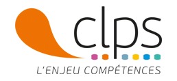 Logo du CLPS composé d’une goutte orange et du texte « clps – L’enjeu compétences ».