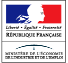 Logo de la République française accompagné de la mention « Ministère de l’Économie ».