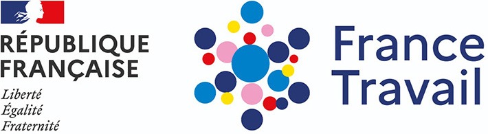Logo de la République française et logo France Travail.