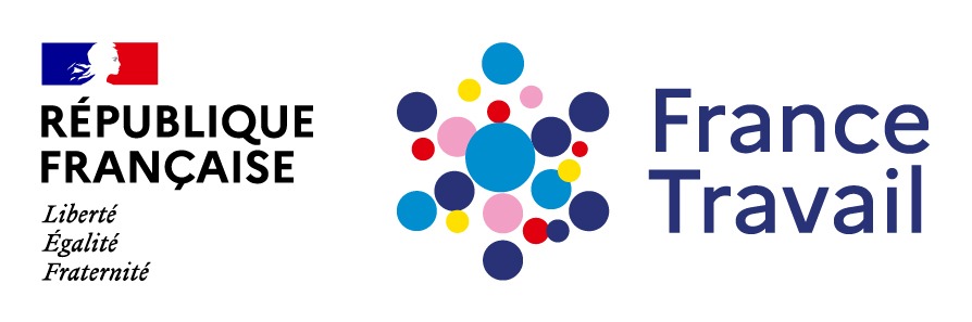 Logo de la République française et logo France Travail.