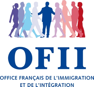 Logo OFII avec la mention « Office Français de l’Immigration et de l’Intégration » et des silhouettes stylisées au-dessus.
