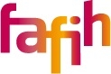 Logo du Fafih en lettres stylisées roses, orange et violettes sur fond blanc.