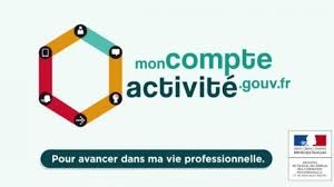 Logo « moncompteactivité.gouv.fr » accompagné d’un pictogramme hexagonal multicolore.