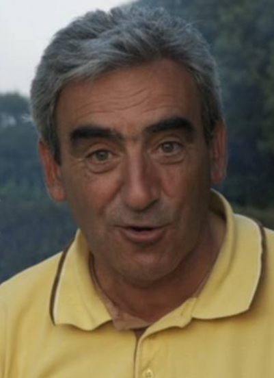 Portrait d’un homme portant un polo jaune devant un arrière-plan extérieur flou.