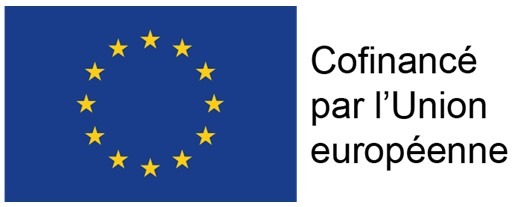 Drapeau de l’Union européenne accompagné du texte « Cofinancé par l’Union européenne ».